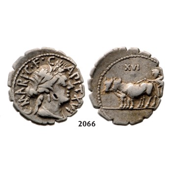 05.05.2013, Auction 2/2066. Roman Republic, C. Marius C.f. Capito (81 BC) Denarius, Silver (3.82g)