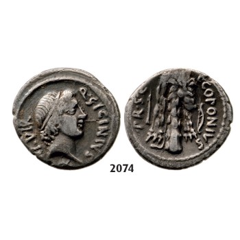 05.05.2013, Auction 2/2074. Roman Republic, Q. Sicinius & C. Coponius (49 BC) Denarius, Rome, Silver (3.32g)