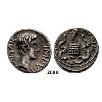 05.05.2013, Auction 2/2080. Roman Empire, Augustus, 27 BC – 14 AD, Quinarius (29­-27 BC) Undetermined Italian mint, Silver (1.96g)