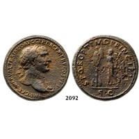 05.05.2013, Auction 2/2092. Roman Empire, Trajan, 103-­111 AD, Æ Sestertius (Struck 106-­107 AD) Rome, Bronze (25.69g)