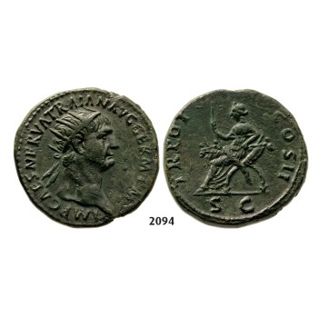 05.05.2013, Auction 2/2094. Roman Empire, Trajan, 103-­111 AD, Æ Dupondius (Struck 99-­100 AD) Rome, Bronze (13.48g)