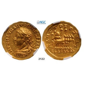 05.05.2013, Auction 2/2122. Roman Empire, Elagabalus, 218-­222 AD, AV Aureus (Struck 218-­219 AD) Antioch, GOLD (7.10g), NGC AU*