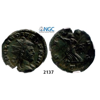 05.05.2013, Auction 2/2137. Roman Empire, Claudius II Gothicus, 268-­270 AD, Double­-Denarius (Struck 268-­270) Milan, Billon (2.98g), NGC AU