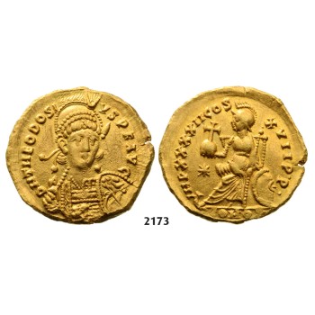 05.05.2013, Auction 2/2173. Roman Empire, Theodosius II, 402­-450 AD, Solidus (Struck 441-­450 AD) Constantinople, GOLD (4.47g)