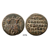 05.05.2013, Auction 2/2176. Byzantine, Constantine VII, Porphyrogenitus, with Zoe, 913­-959 AD, Æ Follis, Constantinople, Bronze (6.91g)