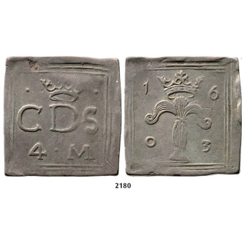 05.05.2013, Auction 2/2180. Sweden, Karl (IX) Duke of Södermaland, 1560-­1604, Klippe 4 Mark 1603, Kalmar, Silver