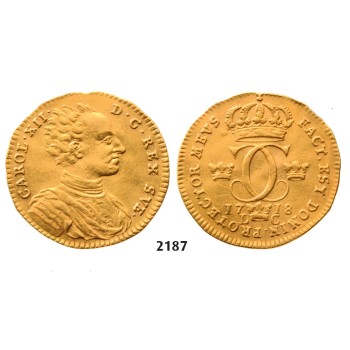 05.05.2013, Auction 2/ 2187. Sweden, Karl XII, 1697­-1718, Dukat 1718-­L/C, Stockholm, GOLD