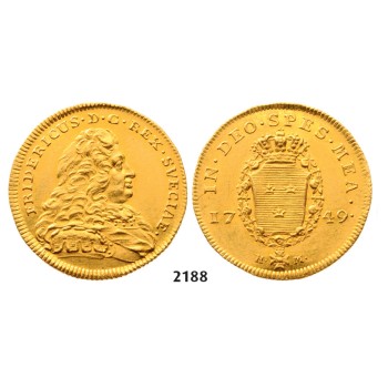 05.05.2013, Auction 2/2188. Sweden, Fredrik I, 1720-­1751, Dukat 1749-­H/M, Stockholm, GOLD