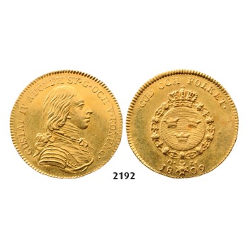 05.05.2013, Auction 2/2192. Sweden, Gustav IV Adolf, 1792­-1809, Dukat 1809­-O/L, Stockholm, GOLD