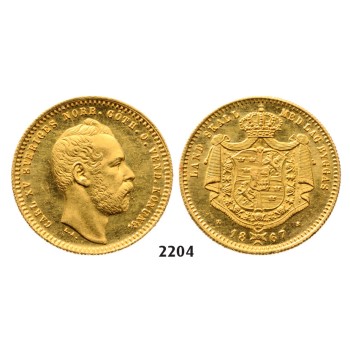 05.05.2013, Auction 2/2204. Sweden, Carl XV, 1859-­1872, Dukat 1867­-S/T, Stockholm, GOLD