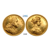 05.05.2013, Auction 2/ 2240. Austria, Medal of 6 Ducats, No Date (1711) by G. W. Vestner and D. S. Dockler GOLD, XF