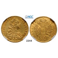 05.05.2013, Auction 2/2244. Austria, Franz of Lothringen, housebound of Maria Theresia, 1746­-1765, Ducat 1752­-C/A, Karlsburg, GOLD, NGC AU55