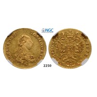 05.05.2013, Auction 2/2250. Austria, Joseph II. as co­regent, 1765-­1780, 2 Ducats 1778­-E/HS, Karlsburg, GOLD , NGC MS61