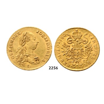 05.05.2013, Auction 2/2256. Austria, Joseph II. as co­regent, 1765-­1780, Ducat 1780­-E/HS, Karlsburg, GOLD