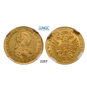 05.05.2013, Auction 2/2257. Austria, Joseph II, 1780-­1790, 2 Ducats 1782-­E, Karlsburg, GOLD, NGC MS61