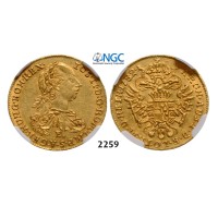 05.05.2013, Auction 2/2259. Austria, Joseph II, 1780-­1790, Dukat 1782-­E, Karlsburg, GOLD, NGC MS61