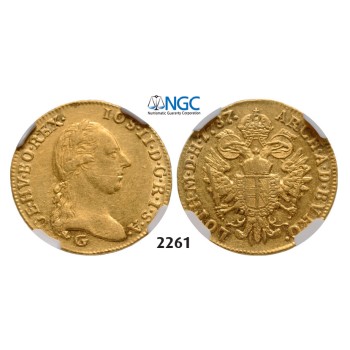 05.05.2013, Auction 2/2261. Austria, Joseph II, 1780-­1790, Dukat 1787­-G, Nagybanya, GOLD, NGC AU