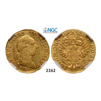 05.05.2013, Auction 2/2262. Austria, Joseph II, 1780-­1790, Dukat 1789­-G, Nagybanya, GOLD, NGC AU55