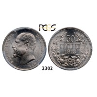 05.05.2013, Auction 2/2302. Bulgaria, Ferdinand I, 1887-­1918, 50 Stotinki 1913, Silver , PCGS MS65