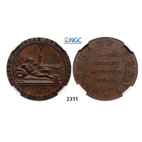 05.05.2013, Auction 2/2311. Canada, Upper Canada, Tokens, Token ½ Penny 1794 ­Dated Restrike, Soho, Copper, NGC PF64BN