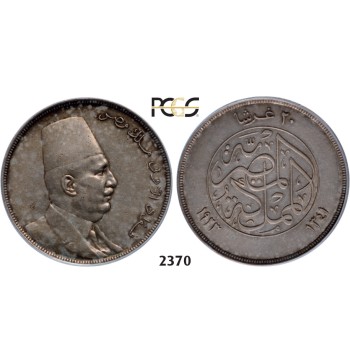 05.05.2013, Auction 2/ 2370. Egypt, Ahmed Fuad I, 1922-­1936, 20 Piastres AH1341 (1923) Silver, PCGS AU