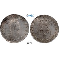 05.05.2013, Auction 2/2379. France, Louis XV, 1715-­1774, Ecu 1717 "9" Rennes, Silver, NGC MS62