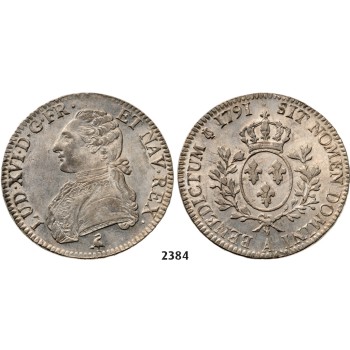 05.05.2013, Auction 2/2384. France, Louis XVI, 1774-­1792, Ecu 1791-­A, Paris, Silver