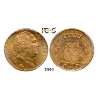 05.05.2013, Auction 2/2391. France, Louis XVIII, 1814-­1815/1815­-1824, 20 Francs 1824­-A, Paris, GOLD, PCGS MS63