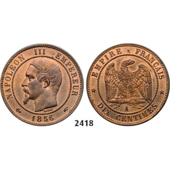 05.05.2013, Auction 2/2418. France, Napoleon III, 1852-­1870, 10 Centimes 1856­-A, Paris, Bronze