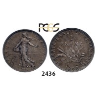 05.05.2013, Auction 2/2436. France, Third Republic, 1871-­1940, Franc 1898, Paris, Silver, PCGS PR62