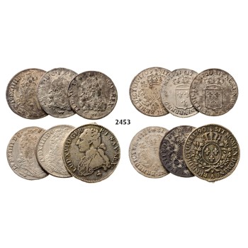 05.05.2013, Auction 2/2453. France, Lots, Silver lot, 6 coins!