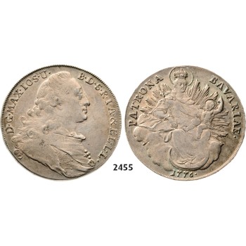 05.05.2013, Auction 2/2455. Germany, Bavaria, Maximilian III Joseph, 1745-­1777, Taler 1776, München, Silver