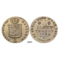 05.05.2013, Auction 2/2461. Germany, Westphalia, Hieronymus Napoleon, 1807­-1813, 1/6 Taler 1812-­B, Braunschweig, Silver