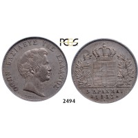 05.05.2013, Auction 2/2494. Greece, Othon, 1832­-1862, 5 Drachmai 1833­-A, Paris, Silver, PCGS AU50