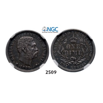 05.05.2013, Auction 2/ 2509. Hawaii, Dime (10 Cents) 1883, Silver, NGC AU58