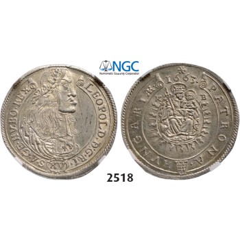 05.05.2013, Auction 2/2518. Hungary, Leopold, 1657­-1705, 15 Krajczar 1663-­KB, Kremnitz, Silver