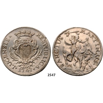 05.05.2013, Auction 2/2547. Italy, Lucca, Republic, 1369­-1799, Scudo 1743, Silver