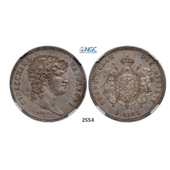 05.05.2013, Auction 2/ 2554. Italy, Joachim Murat, 1808­-1815, 5 Lire 1813, Silver , NGC AU55