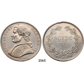 05.05.2013, Auction 2/2565. Italy, Papal States, Pius IX, 1846­-1878, Scudo 1850 (IV) –R, Rome, Silver