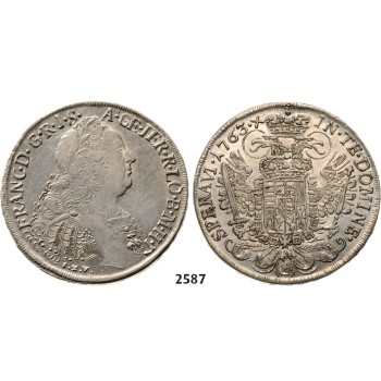 05.05.2013, Auction 2/2587. Italy, Tuscany, Franz II. of Lothringen, 1746­-1765, Tallero 1763-­IZV, Florence, Silver