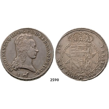 05.05.2013, Auction 2/ 2590. Italy, Tuscany, Ferdinand III. of Lothringen, 1790­-1801, Francescone 1798, Florence, Silver