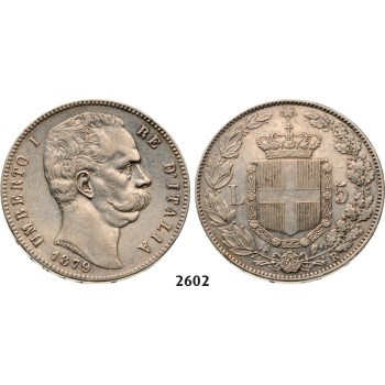 05.05.2013, Auction 2/2602. Italy, Kingdom, Umberto I, 1878-­1900, 5 Lire 1879-­R, Rome, Silver