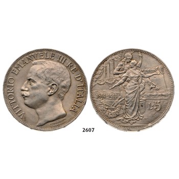 05.05.2013, Auction 2/ 2607 Italy, Kingdom, Vittorio Emanuele III, 1900­-1946, 5 Lire 1911-­R, Rome, Silver