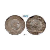 05.05.2013, Auction 2/2611. Italy, Kingdom, Vittorio Emanuele III, 1900­-1946, Lira 1909-­R, Rome, Silver, NGC MS62