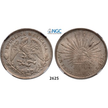 05.05.2013, Auction 2/ 2625. Mexico, Second Republic, 1867­-1905, Peso 1903­-Zs FZ, Zacatecas, Silver, NGC MS63