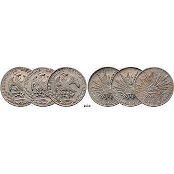 05.05.2013, Auction 2/2630. Mexico, Lots, Silver lot, 3 coins!