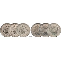 05.05.2013, Auction 2/ 2632. Mexico, Lots, Silver lot, 3 coins!
