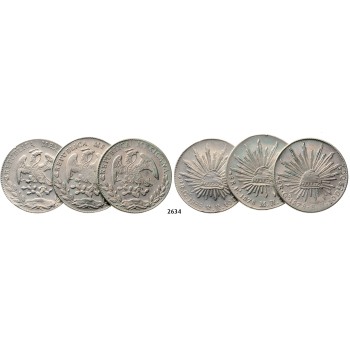 05.05.2013, Auction 2/ 2634. Mexico, Lots, Silver lot, 3 coins!