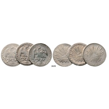 05.05.2013, Auction 2/ 2635. Mexico, Lots, Silver lot, 3 coins!