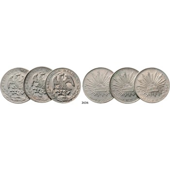 05.05.2013, Auction 2/ 2636. Mexico, Lots, Silver lot, 3 coins!